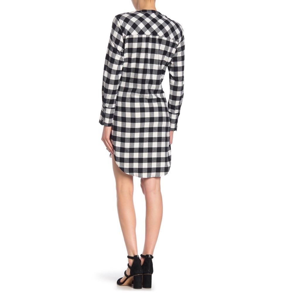 nwt  10 crosby derek lam tie waist flannel dress - Picture 5 of 10